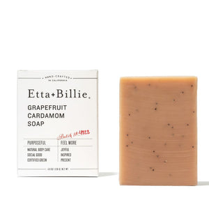 etta billie natural bar soap grapefruit cardamom