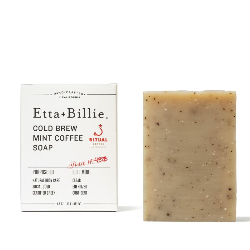 etta and billie natural coffee mint soap