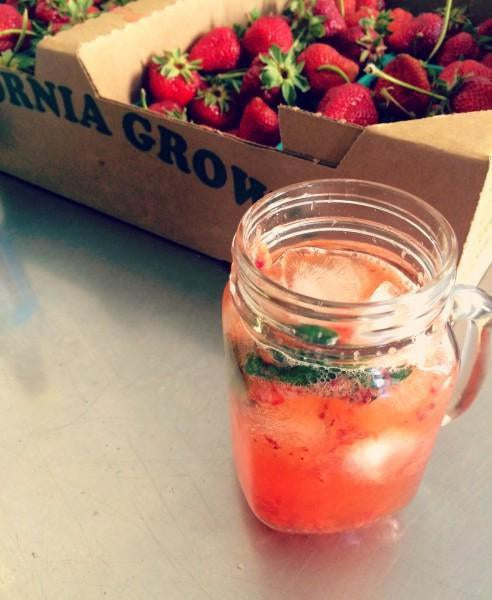 Recipe: Strawberry Basil Smash Cocktail with Rose Water