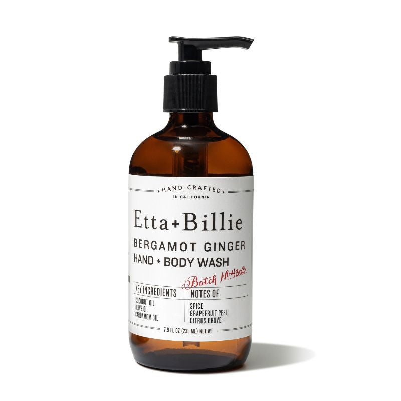 Natural Hand and Body Wash with Bergamot Ginger