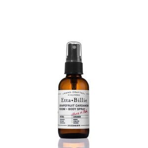 Grapefruit Cardamom Room and Body Spray in 2oz Glass Bottle