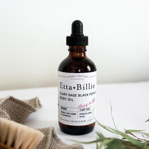 Clary Sage Black Pepper Bath + Body Oil-Tangible-Etta + Billie